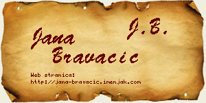 Jana Bravačić vizit kartica